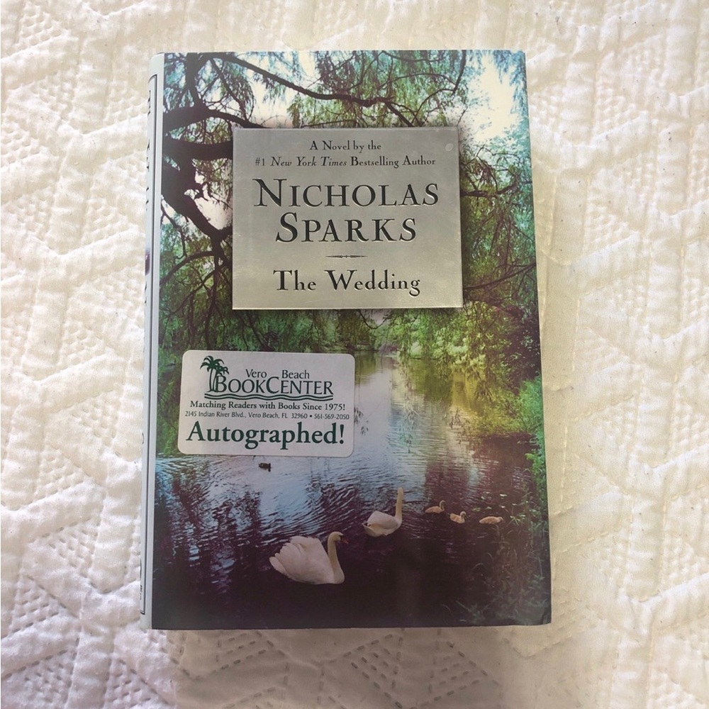 The Wedding Hardcover Book Nicholas Sparks First Edition First Print SIGNED Y2K
